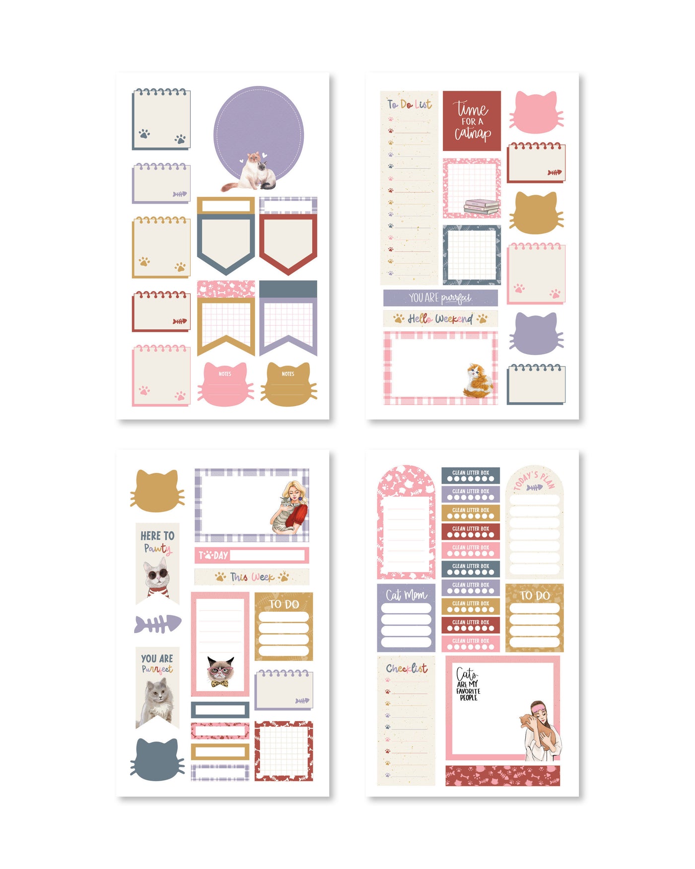 Cat Planner Sticker Book | Decorative Stickers | Shop Rongrong